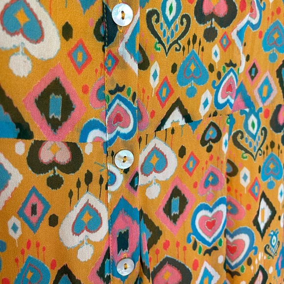 Emily Lovelock • Shirt Dress • 70s Retro Ikat • Maximalist Art Funky Preppy Fun - Picture 9 of 15
